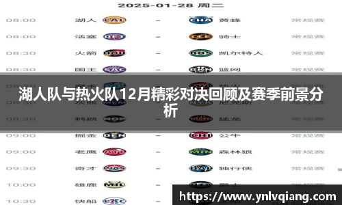 湖人队与热火队12月精彩对决回顾及赛季前景分析